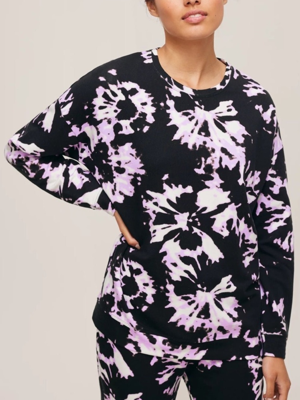 Athleta Balance Printed Pullover (Willow Elfin Purple)